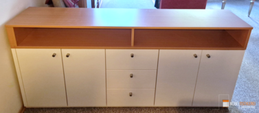Wohnraum | Sideboard im Weiß-Buche-Mix